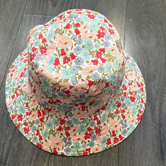 J. Crew Red and Pink Floral Sun Hat - Picture 3 of 5